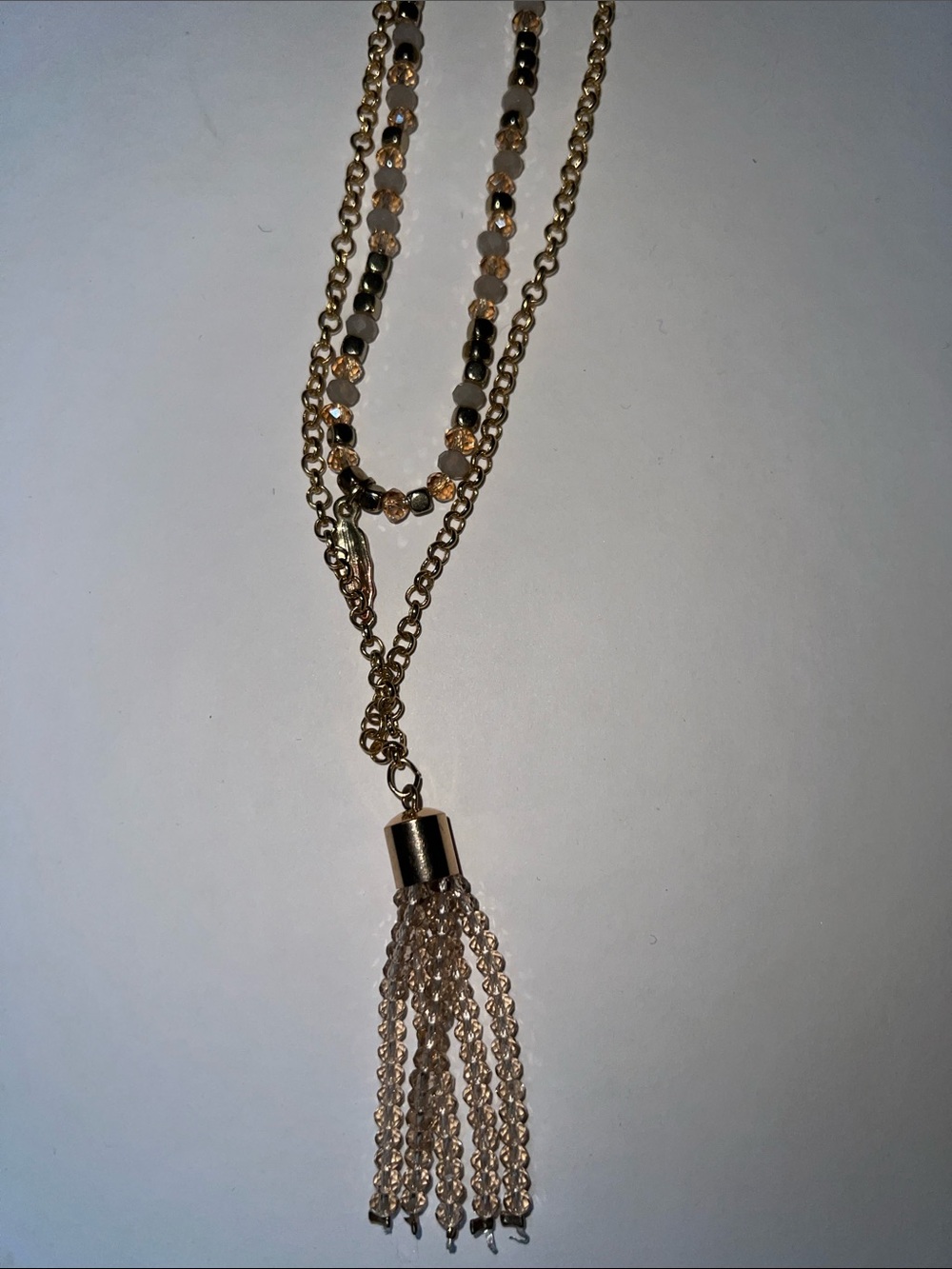 SugarFix double strand tassel necklace